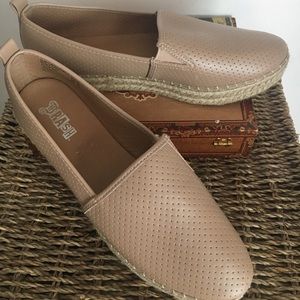 Brash Perforated Slip-On Espadrilles - 8-8 1/2